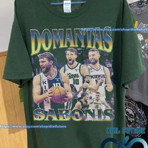 Vintage 90s Basketball Bootleg Style T-shirt, Domantas Sabonis Graphic Tee, Doma